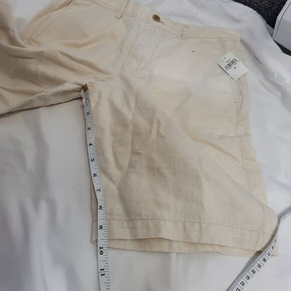 NEW Gap natural cream color linen blend  10" bermuda shorts 10 - Picture 11 of 11
